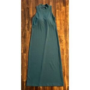 Uniqlo Women’s Small Dress Airism Ribbed Midi Mock Neck Pullover Built In Bra